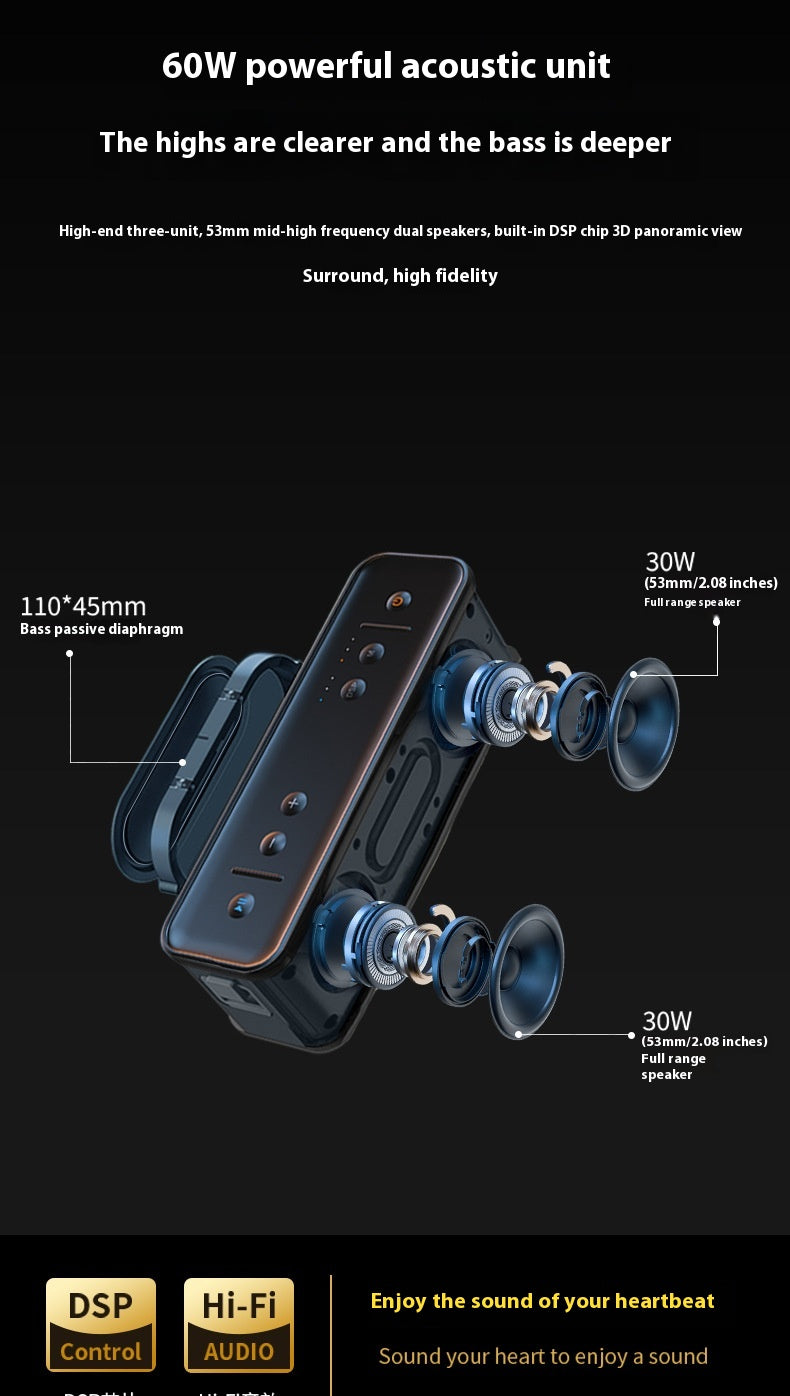 Berlin Sound Bluetooth Speaker High-Quality Sound Large Volume Subwoofer Home Audiophile Wireless Bluetooth Speaker
