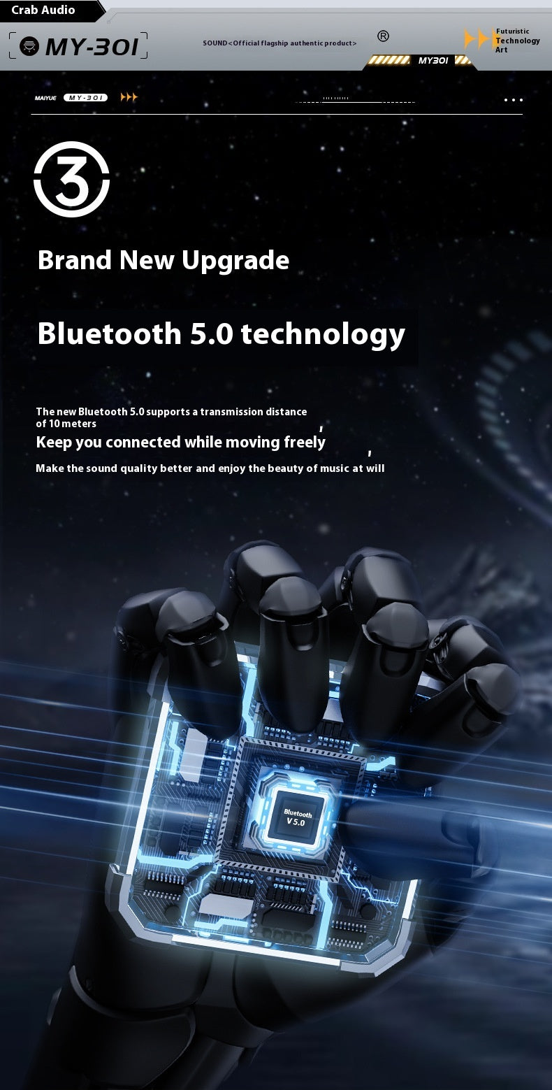 Wireless Bluetooth Machine Crab Speaker Small Subwoofer Combination Audio Machinery RGB Lamp Decoration Machine Armor Style