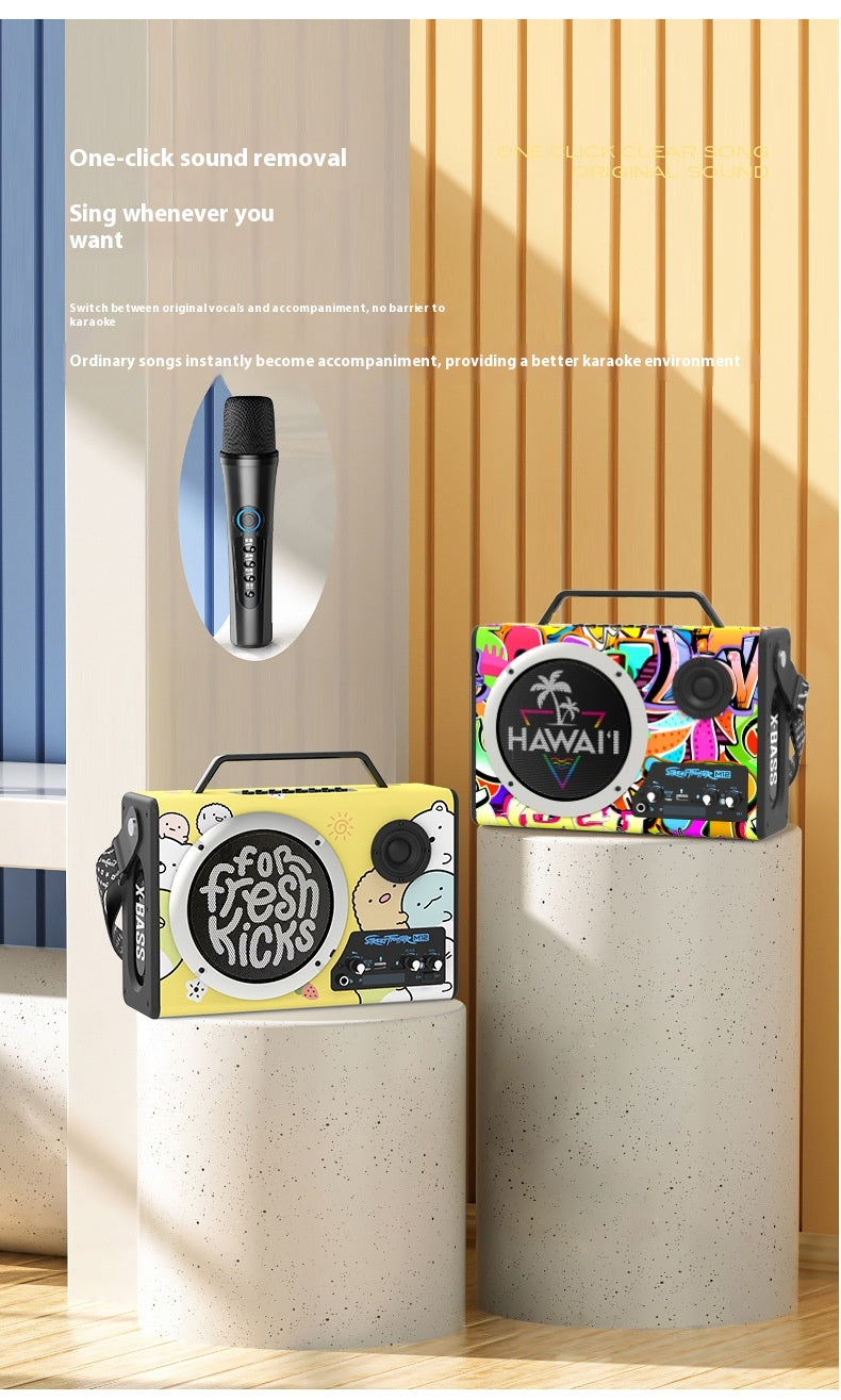 Hip-Hop Style Bluetooth Speaker Fashion Trend Music Companion Portable Hip-Hop Style Bluetooth Speaker Hip-Hop Style