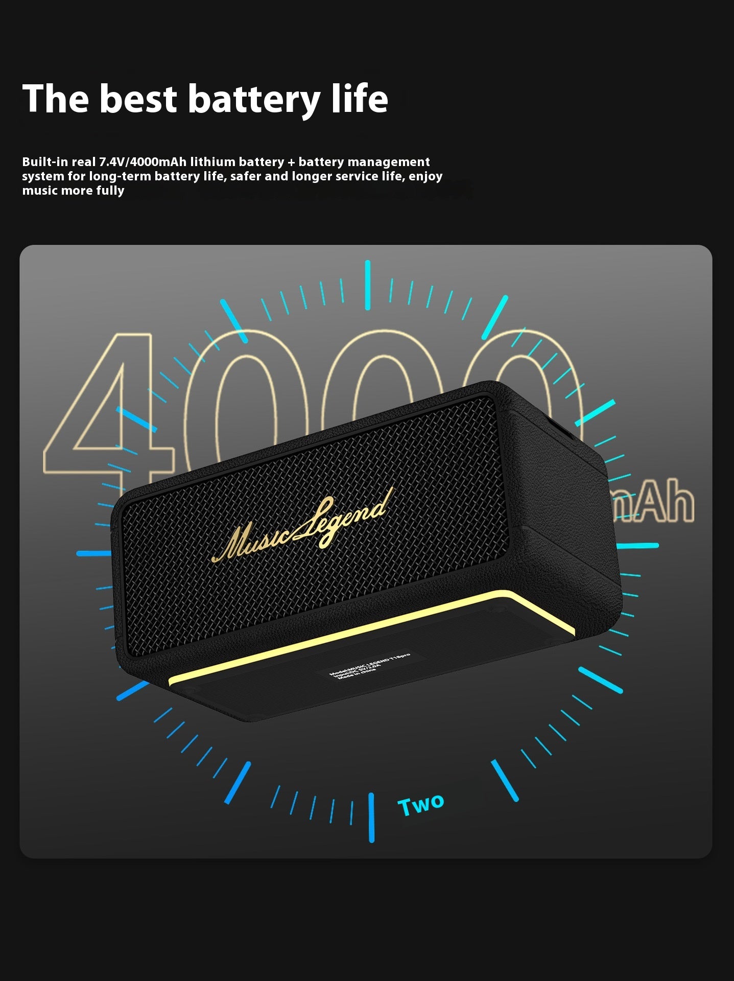Music Legend Light-Picking Generation Berlin Sound Bluetooth Speaker Wireless Audiophile Grade