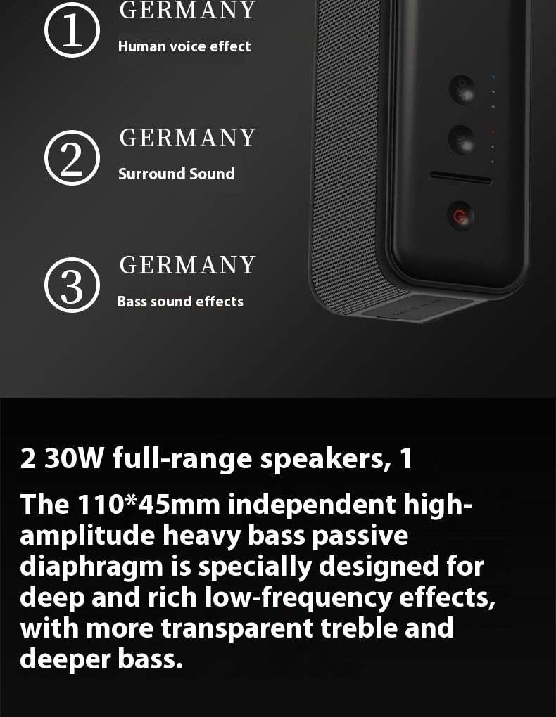 Berlin Sound Bluetooth Speaker High-Quality Sound Large Volume Subwoofer Home Audiophile Wireless Bluetooth Speaker