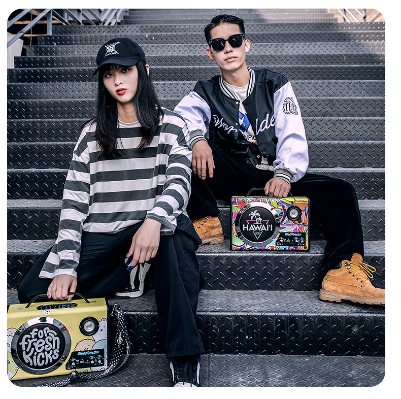 Hip-Hop Style Bluetooth Speaker Fashion Trend Music Companion Portable Hip-Hop Style Bluetooth Speaker Hip-Hop Style