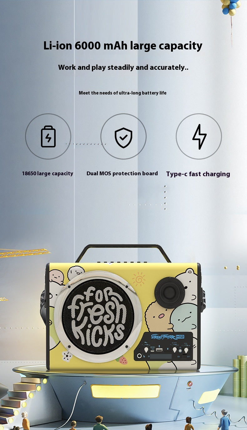 Hip-Hop Style Bluetooth Speaker Fashion Trend Music Companion Portable Hip-Hop Style Bluetooth Speaker Hip-Hop Style