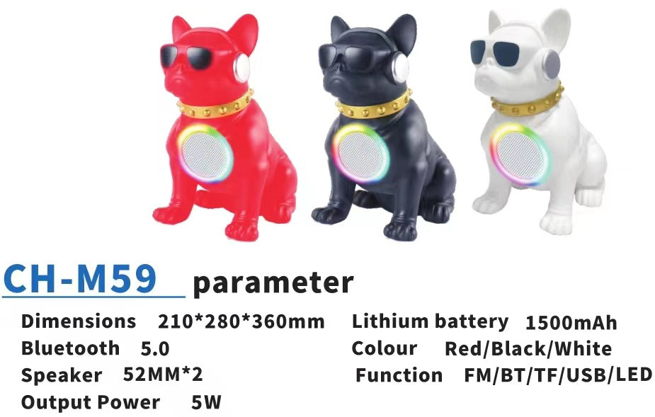 Cartoon Multifunctional Bluetooth Speaker Wireless Card Slot Square Dance Subwoofer Home Desktop Light Big Speaker