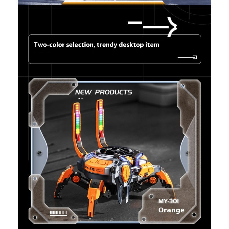 Wireless Bluetooth Machine Crab Speaker Small Subwoofer Combination Audio Machinery RGB Lamp Decoration Machine Armor Style