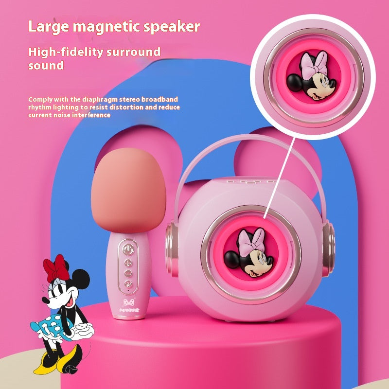 Disney K-Song Wireless Bluetooth Microphone Speaker Combo for Home KTV Dual Microphone Singing Home Microphone Speaker
