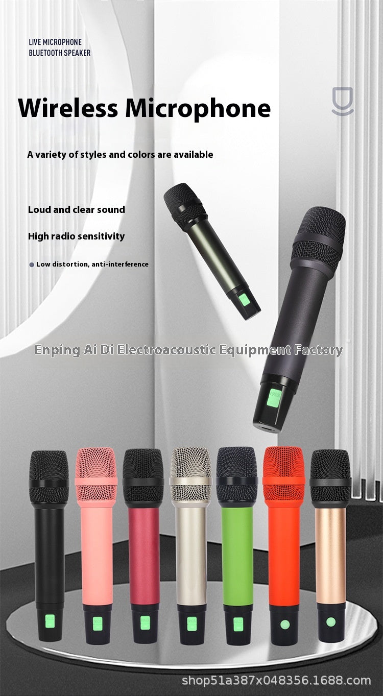 Home KTV Sound System Set All-in-One Karaoke TV Outdoor Live Streaming Wireless Microphone Speaker