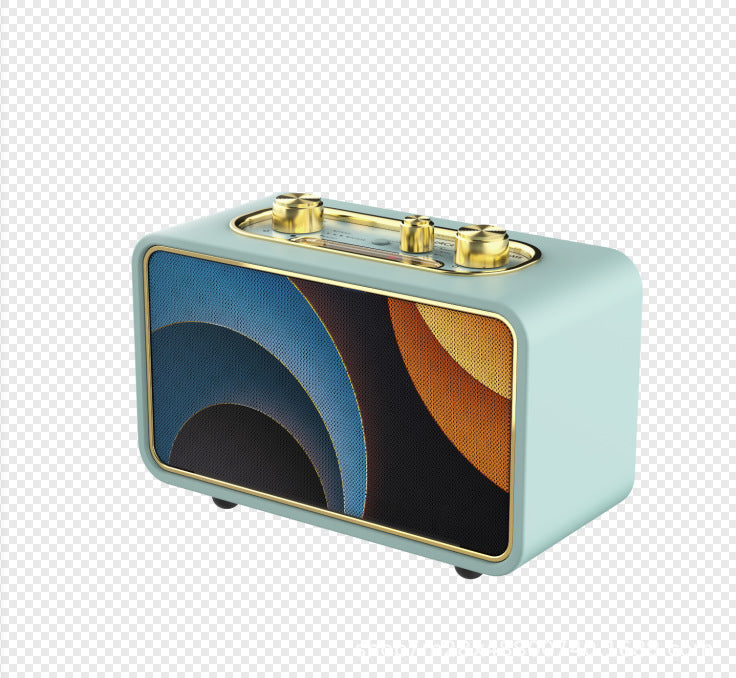 Retro Desktop Dual Speaker Wireless Bluetooth Speaker Portable High-Quality Retro Speaker for Home and Outdoor Use