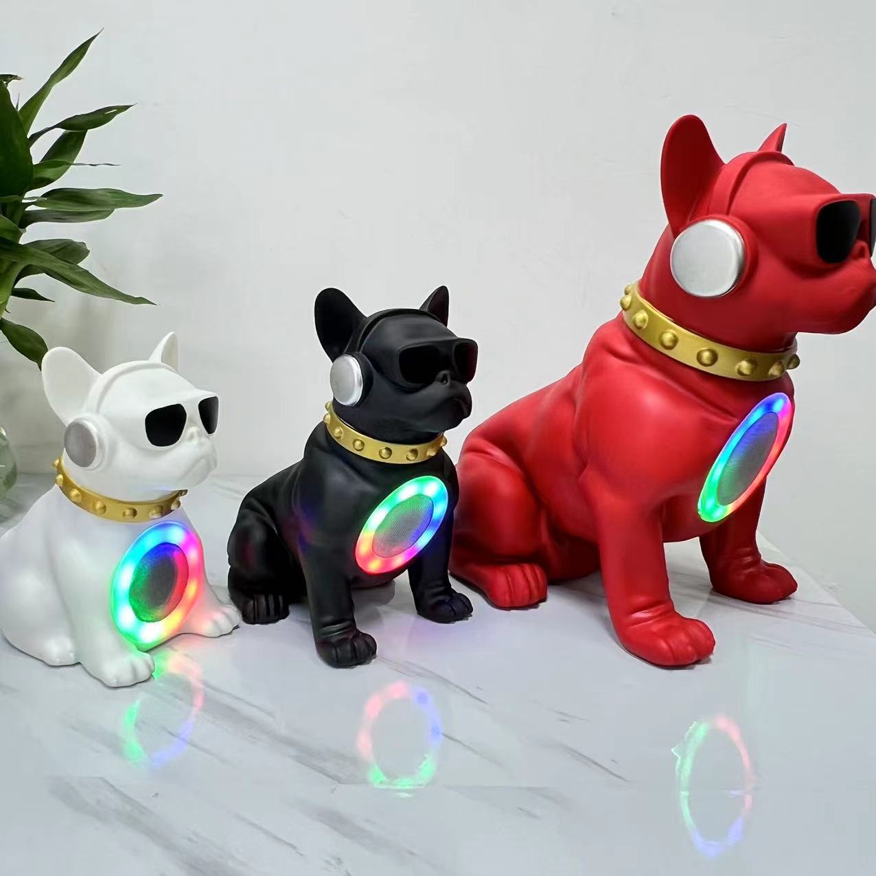 Cartoon Multifunctional Bluetooth Speaker Wireless Card Slot Square Dance Subwoofer Home Desktop Light Big Speaker