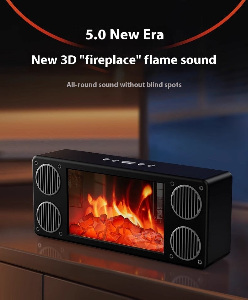 New Flame Fireplace Speaker Creative Small Home Speaker Panoramic Surround Smart Bluetooth Speaker