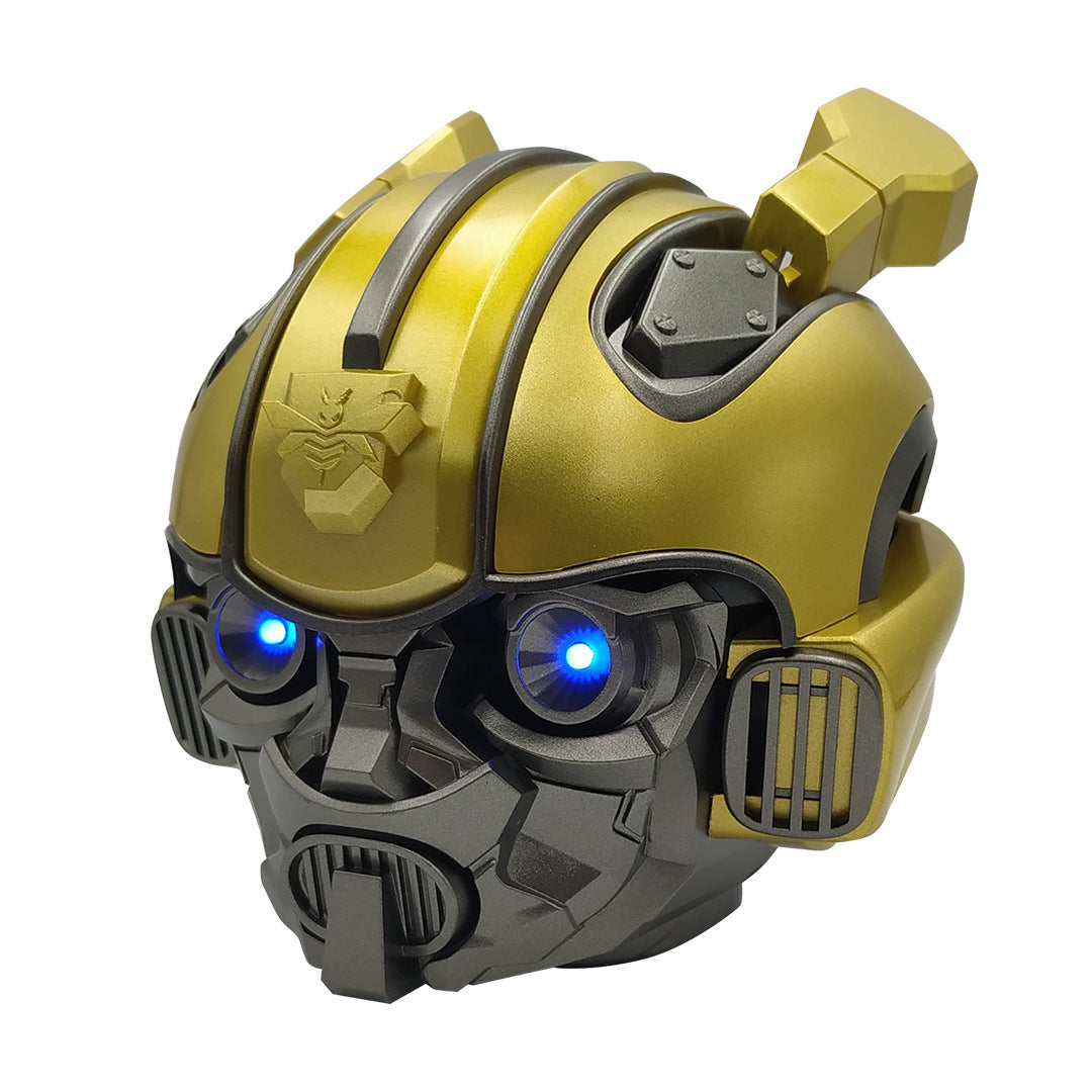 New Bluetooth Speaker Iron Man Bumblebee Helmet Creative Gift Novelty Radio Card Slot Phone Speaker