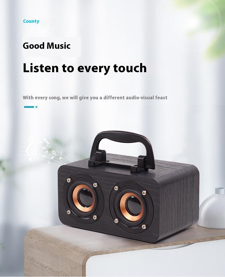 Factory Direct New Retro Wooden Bluetooth Speaker Mobile Phone Wireless Convenient Computer Speaker Mini Small Speaker