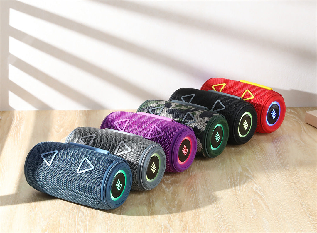 Cross-Border New Bluetooth Speaker TG657 Outdoor Portable Sports Cylindrical RGB Lighting Handheld Subwoofer Speaker