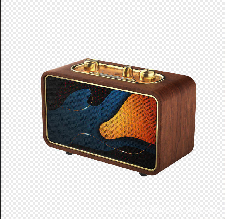 Retro Desktop Dual Speaker Wireless Bluetooth Speaker Portable High-Quality Retro Speaker for Home and Outdoor Use