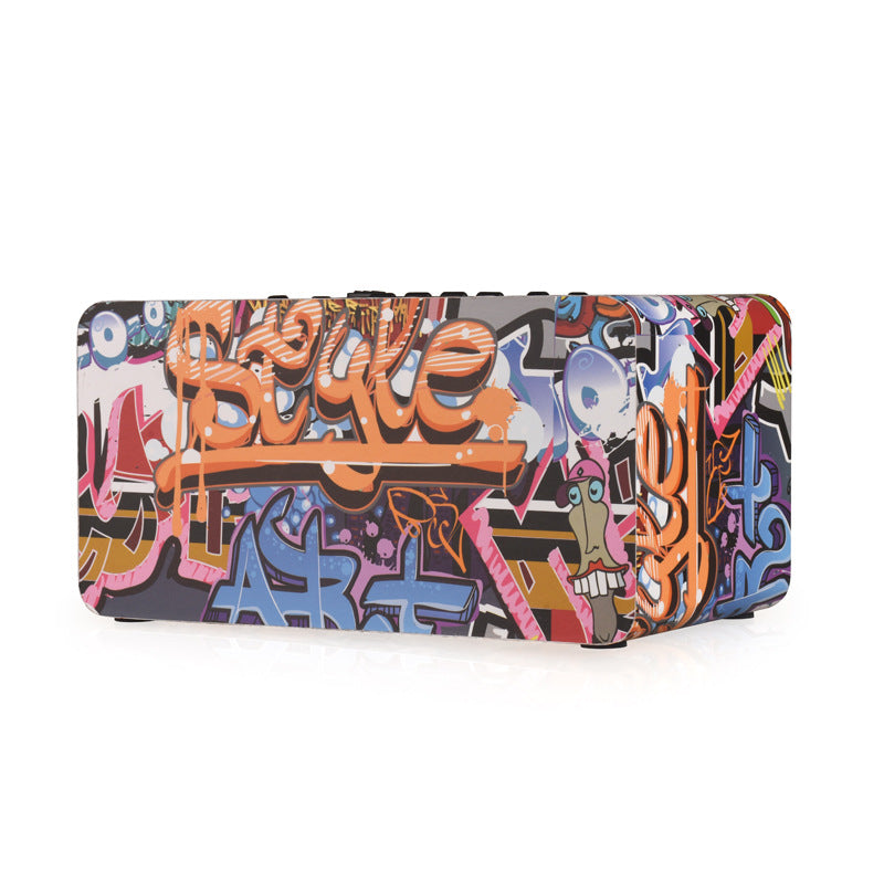M5 Bluetooth Speaker Wooden Graffiti Dual Speakers Subwoofer Home Desktop Audio New Creative Gift