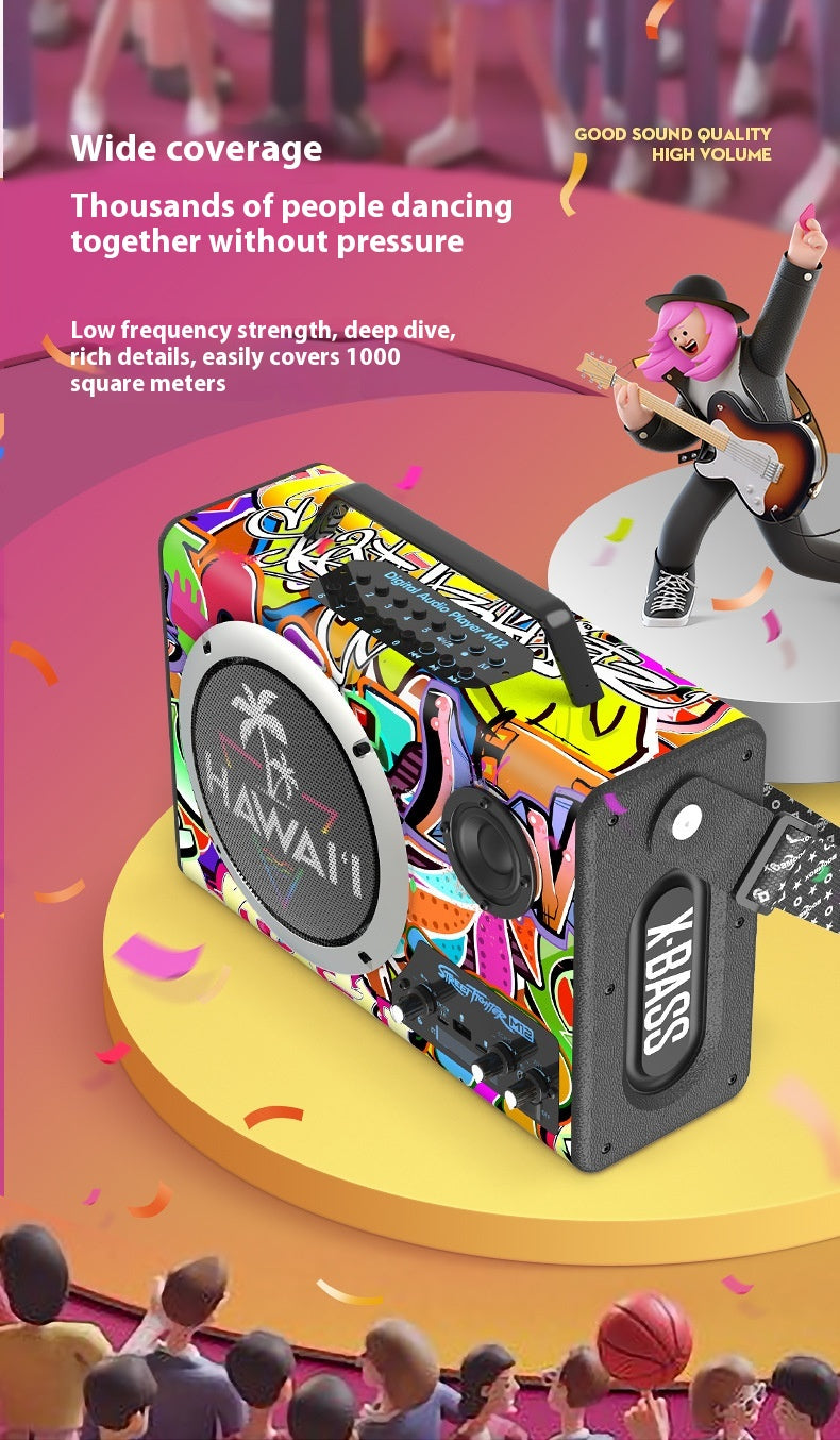 Hip-Hop Style Bluetooth Speaker Fashion Trend Music Companion Portable Hip-Hop Style Bluetooth Speaker Hip-Hop Style