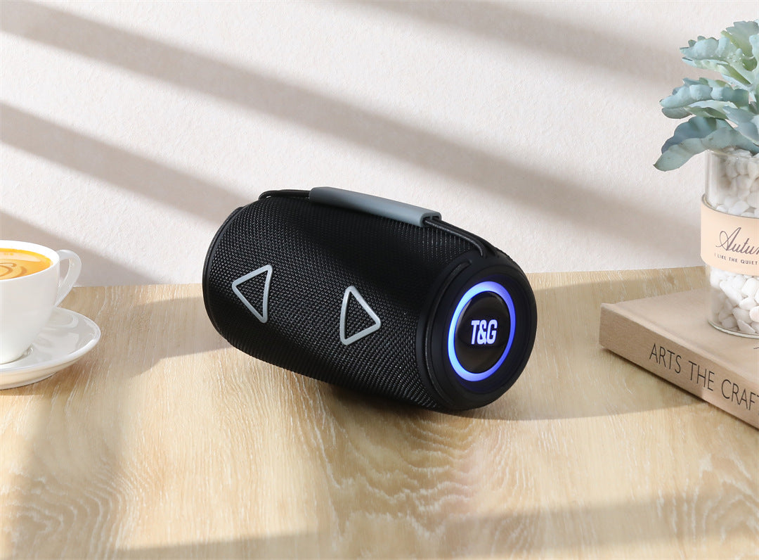 Cross-Border New Bluetooth Speaker TG657 Outdoor Portable Sports Cylindrical RGB Lighting Handheld Subwoofer Speaker