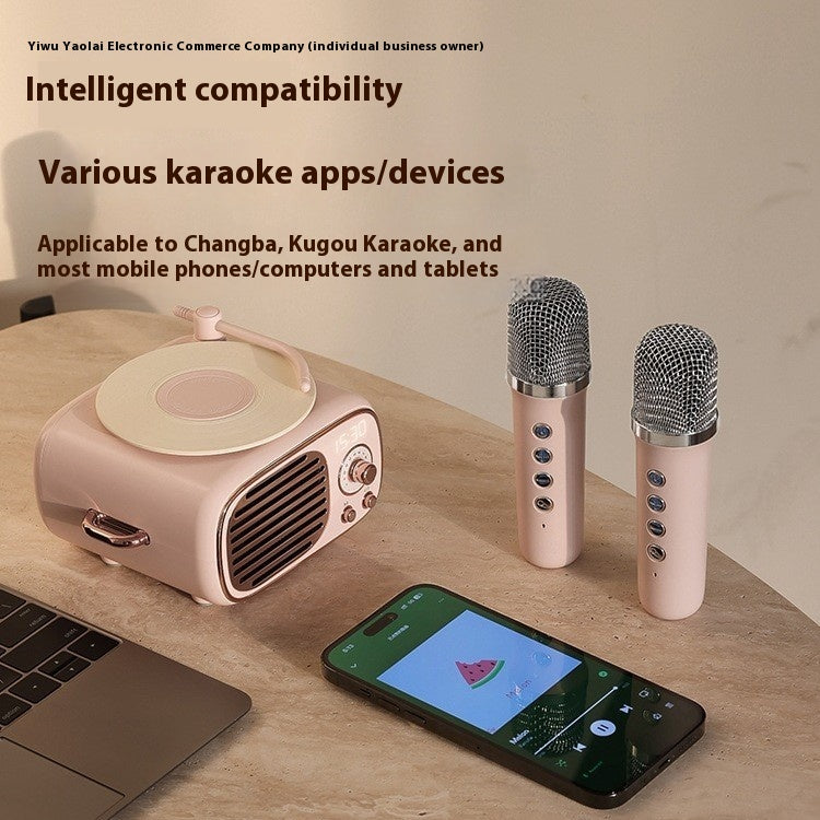 Microphone Practical Small Retro Little Prince Integrated Record Speaker Gift Birthday Microphone Song Audio Blue Free Shipping