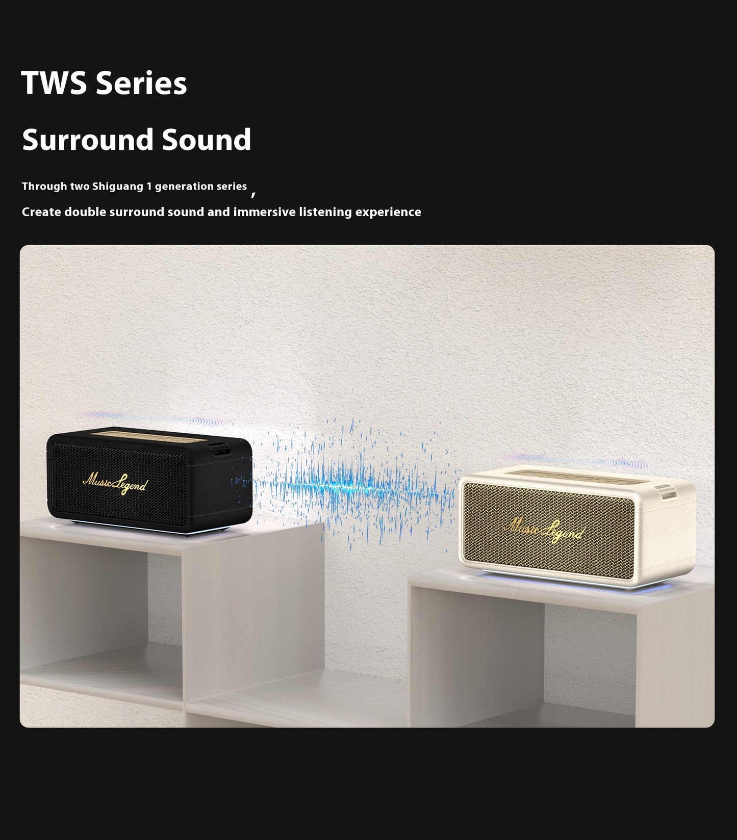 Music Legend Light-Picking Generation Berlin Sound Bluetooth Speaker Wireless Audiophile Grade