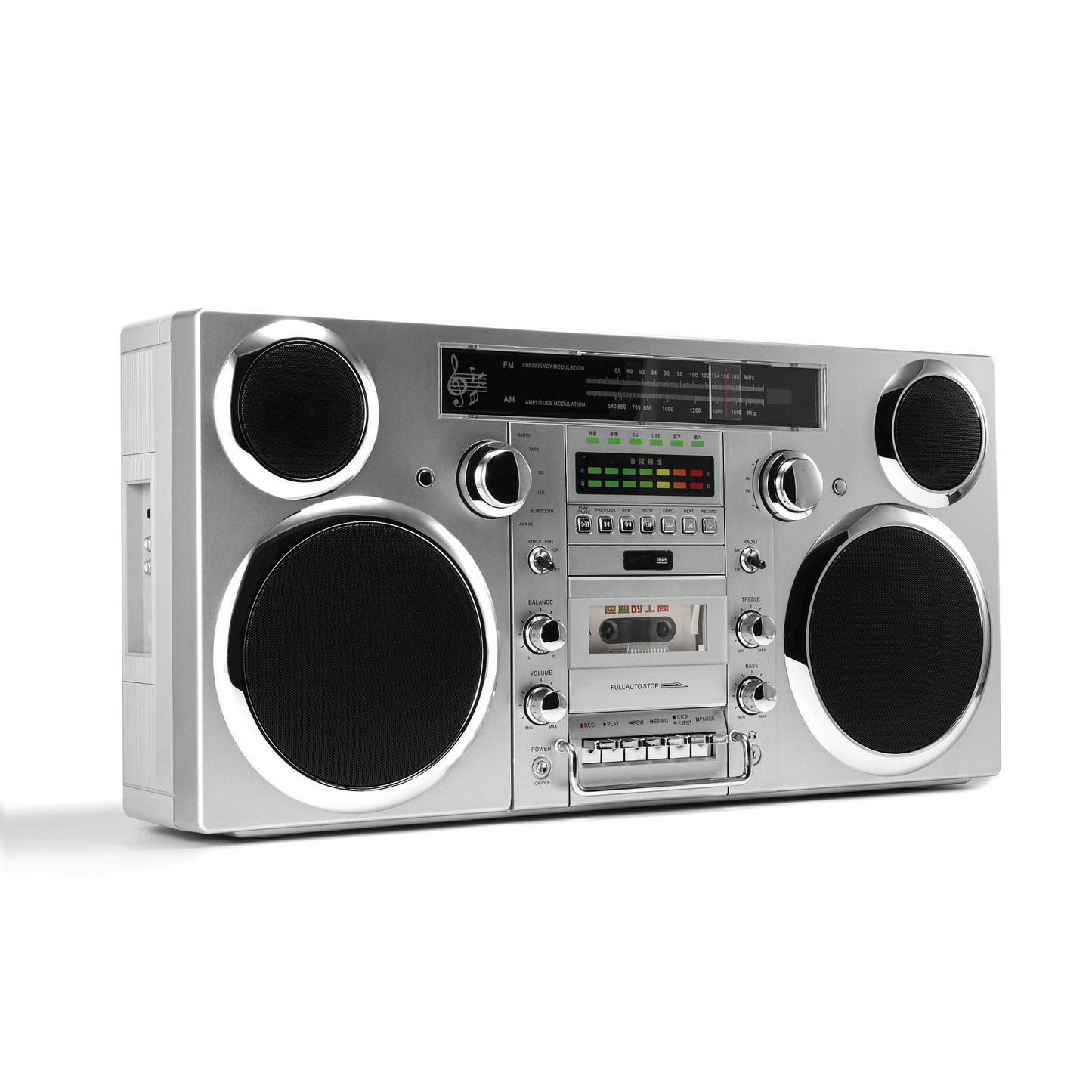 Classic European and American Rock Large Tape Recorder Radio Wireless Bluetooth Speaker Karaoke All-in-One High-Quality Sound System