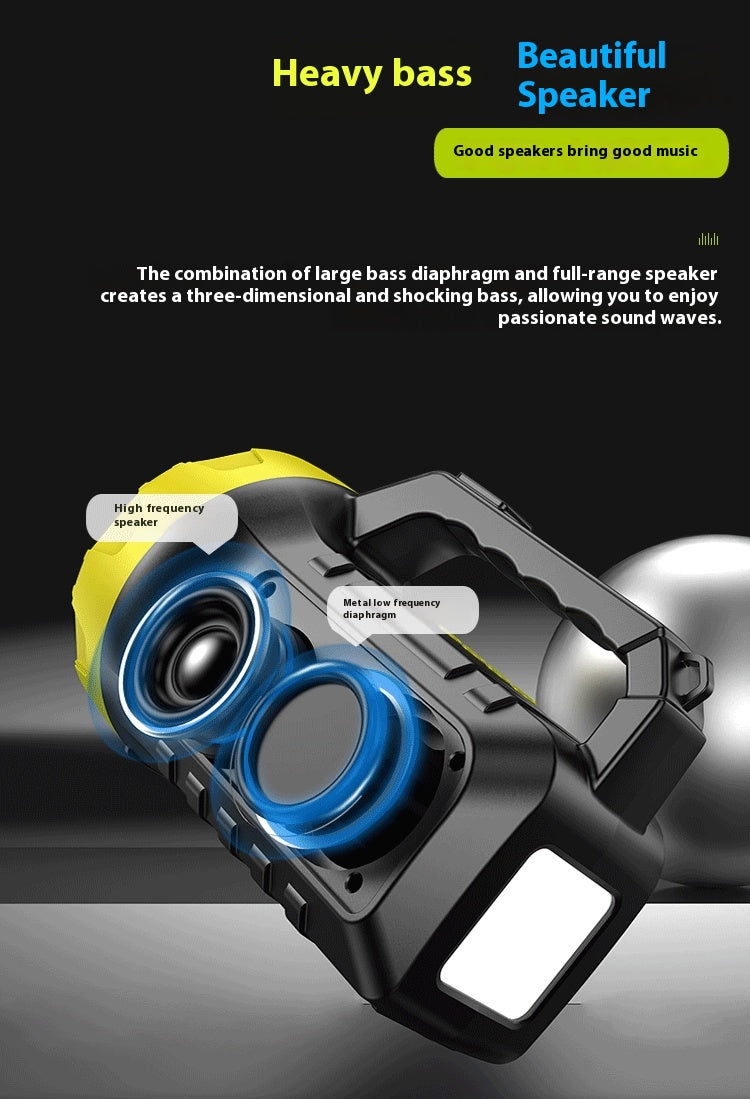 Outdoor Speaker Bluetooth Speaker Wireless Card Slot Solar Creative Multifunctional Flashlight Portable Speaker