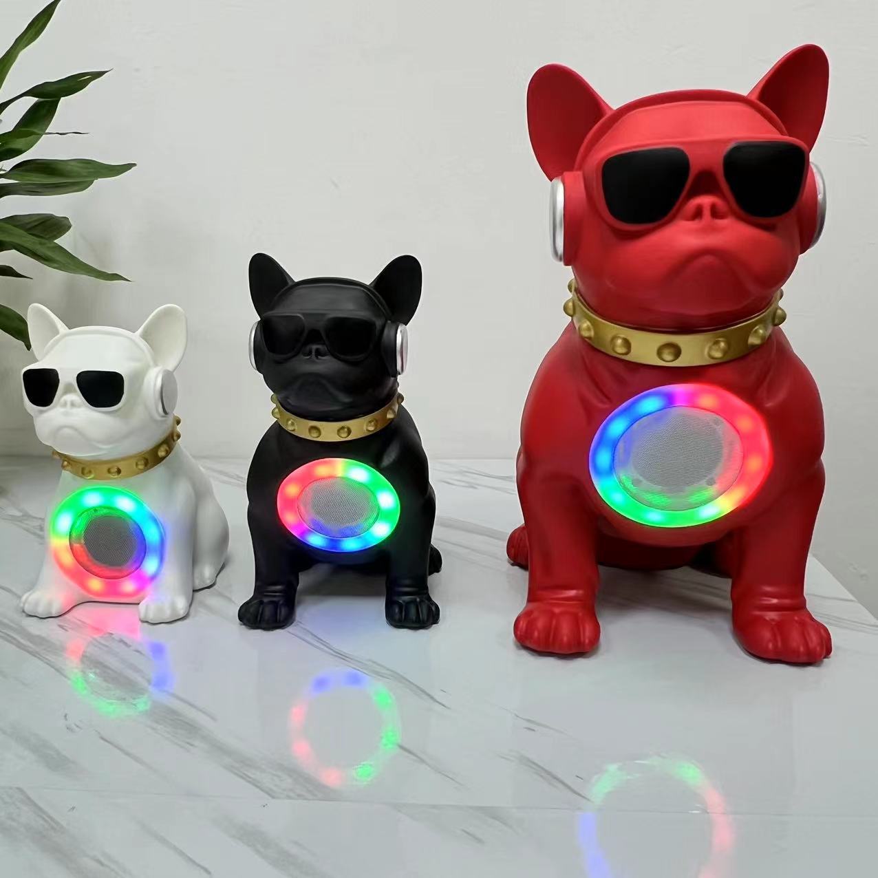 Cartoon Multifunctional Bluetooth Speaker Wireless Card Slot Square Dance Subwoofer Home Desktop Light Big Speaker