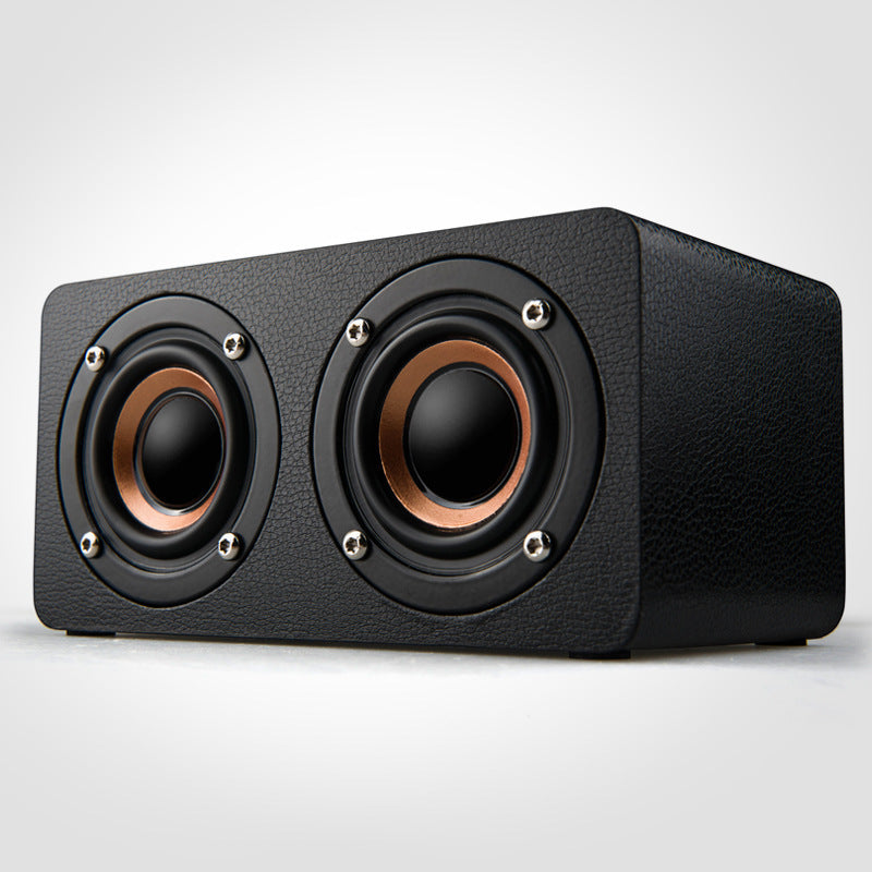 M5 Bluetooth Speaker Wooden Graffiti Dual Speakers Subwoofer Home Desktop Audio New Creative Gift