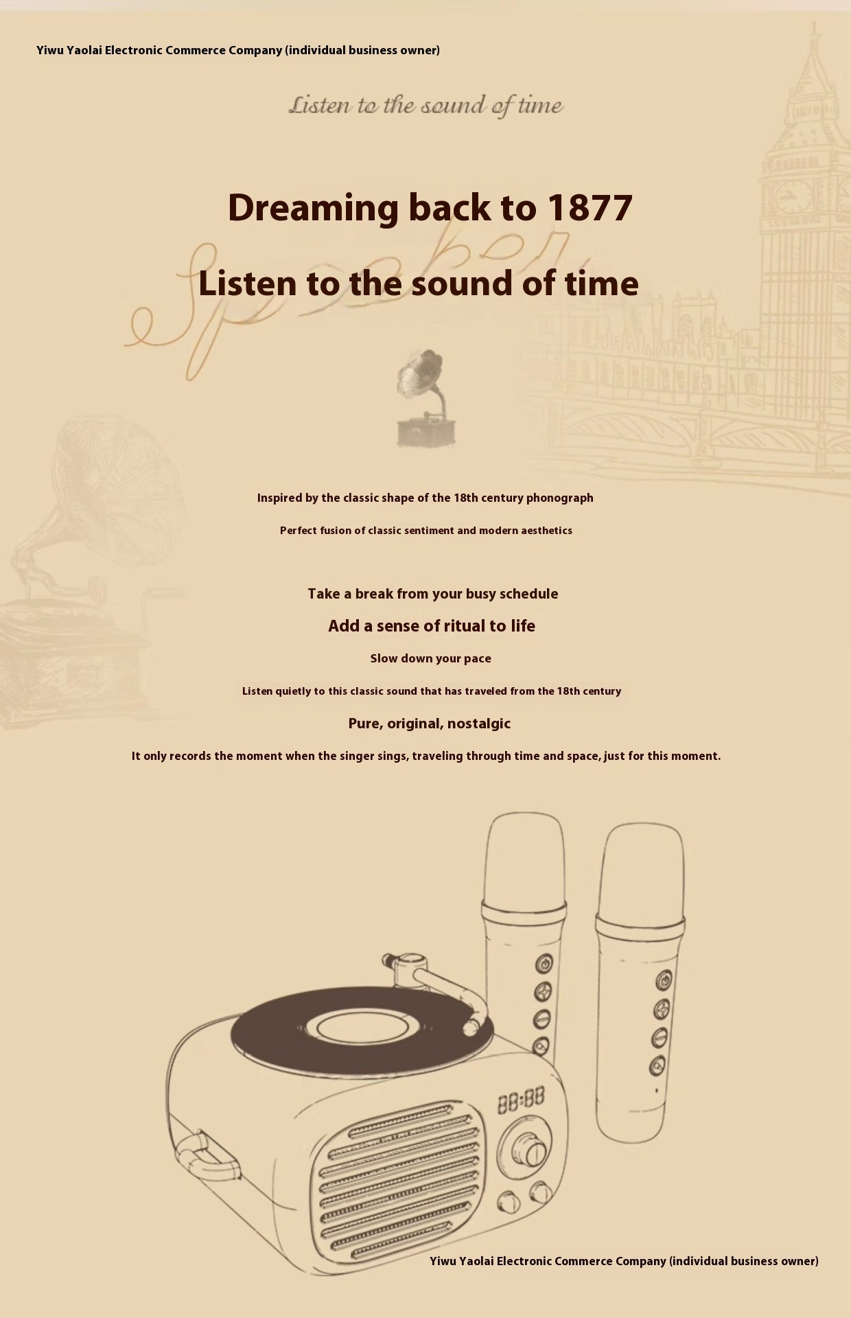 Microphone Practical Small Retro Little Prince Integrated Record Speaker Gift Birthday Microphone Song Audio Blue Free Shipping
