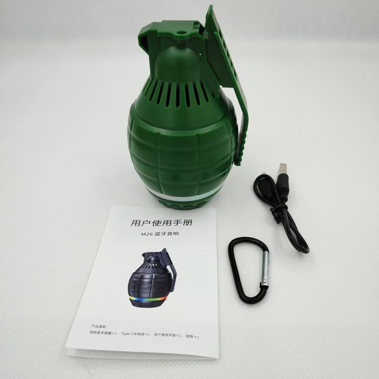 New Wireless Bluetooth Speaker Grenade Portable with FM Radio Bluetooth Speaker Outdoor Hiking Subwoofer
