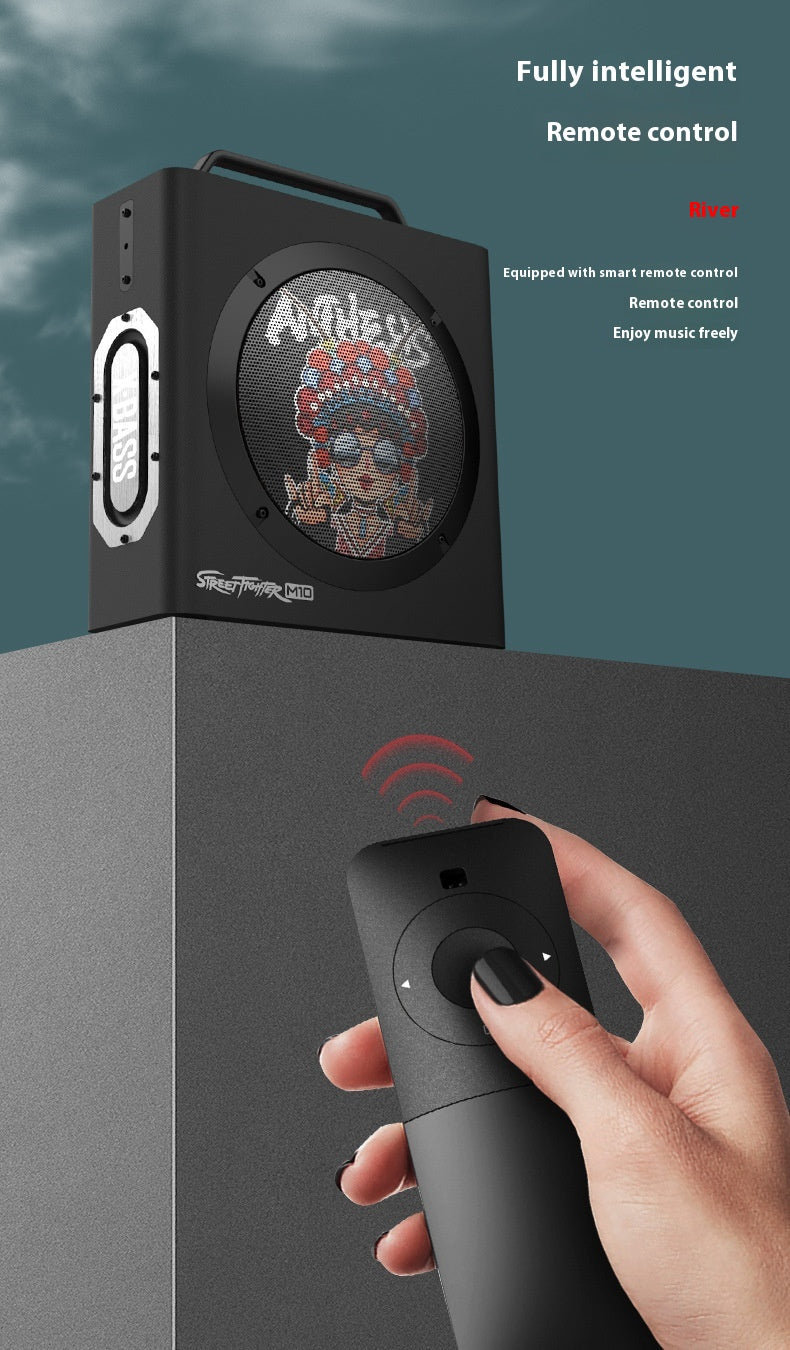 M10 Square Dance Speaker Portable Handheld Backpack Wireless Bluetooth Karaoke Practice Street Dance Yoga Fitness Subwoofer