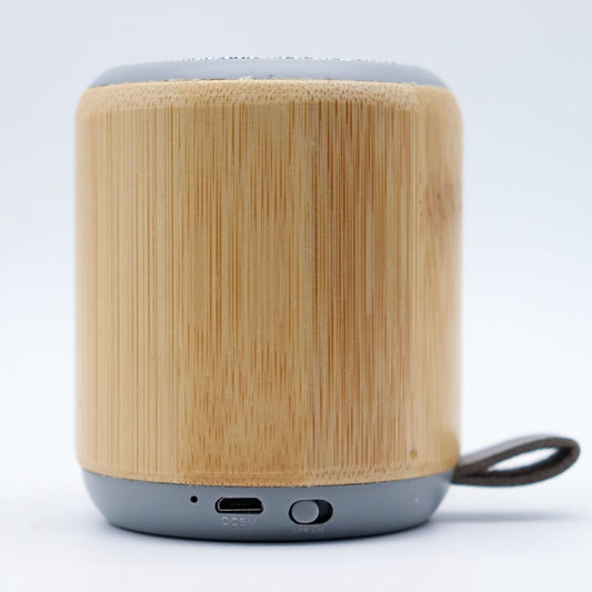 Bamboo Eco-friendly Bluetooth Speaker Desktop Mini Portable Bluetooth Speaker with Carabiner Gift Small Speaker