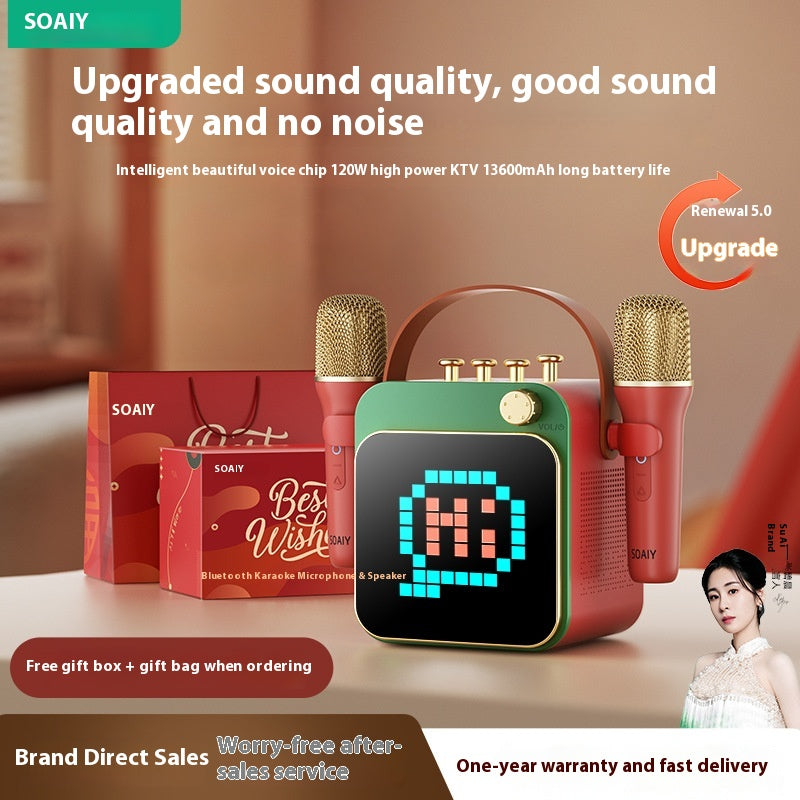 Sony Ericsson SK15S Microphone Karaoke Speaker Home KTV Wireless Bluetooth Speaker Microphone Children's Day Gift