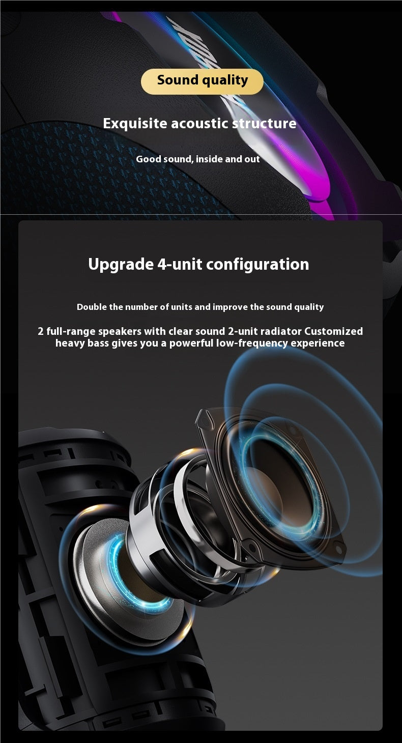YEAHBOX/Soundwave Lion Bluetooth Speaker A8PRO Outdoor Portable 40W Subwoofer Waterproof Portable Desktop Speaker