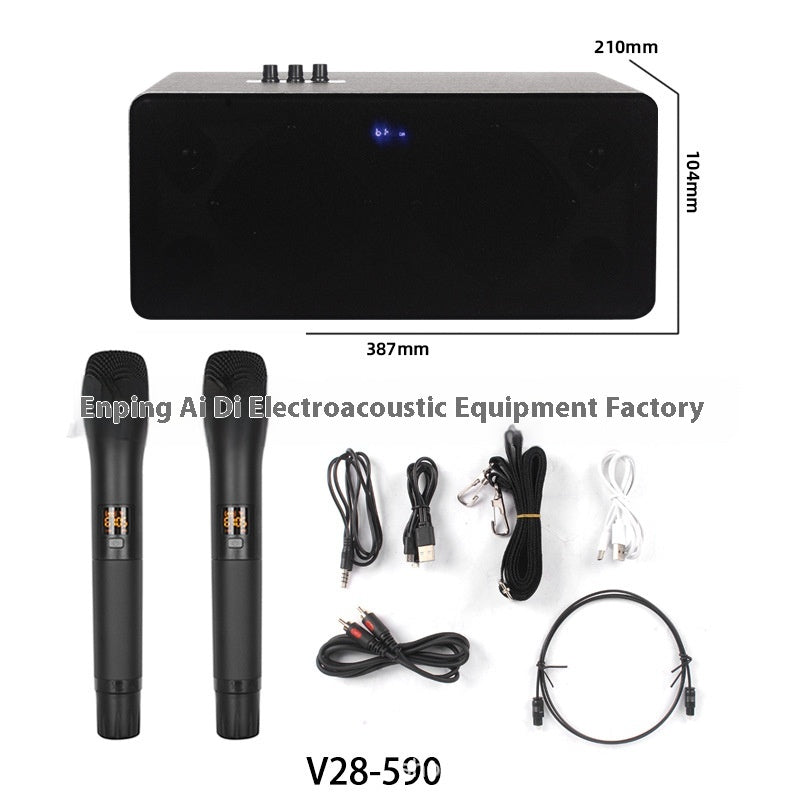 Home KTV Sound System Set All-in-One Karaoke TV Outdoor Live Streaming Wireless Microphone Speaker