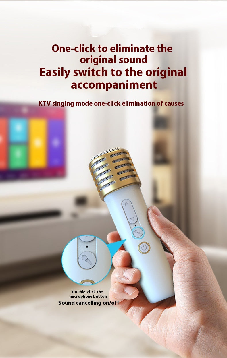 New Bluetooth Speaker Portable Outdoor Bluetooth Audio Wireless Karaoke with Microphone for Home KTV
