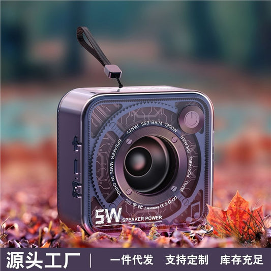 New Transparent Mecha Mini Cannon Bluetooth Speaker Outdoor Home Portable Card Slot Subwoofer Mini Speaker