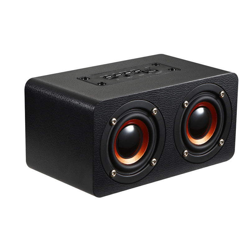 M5 Bluetooth Speaker Wooden Graffiti Dual Speakers Subwoofer Home Desktop Audio New Creative Gift