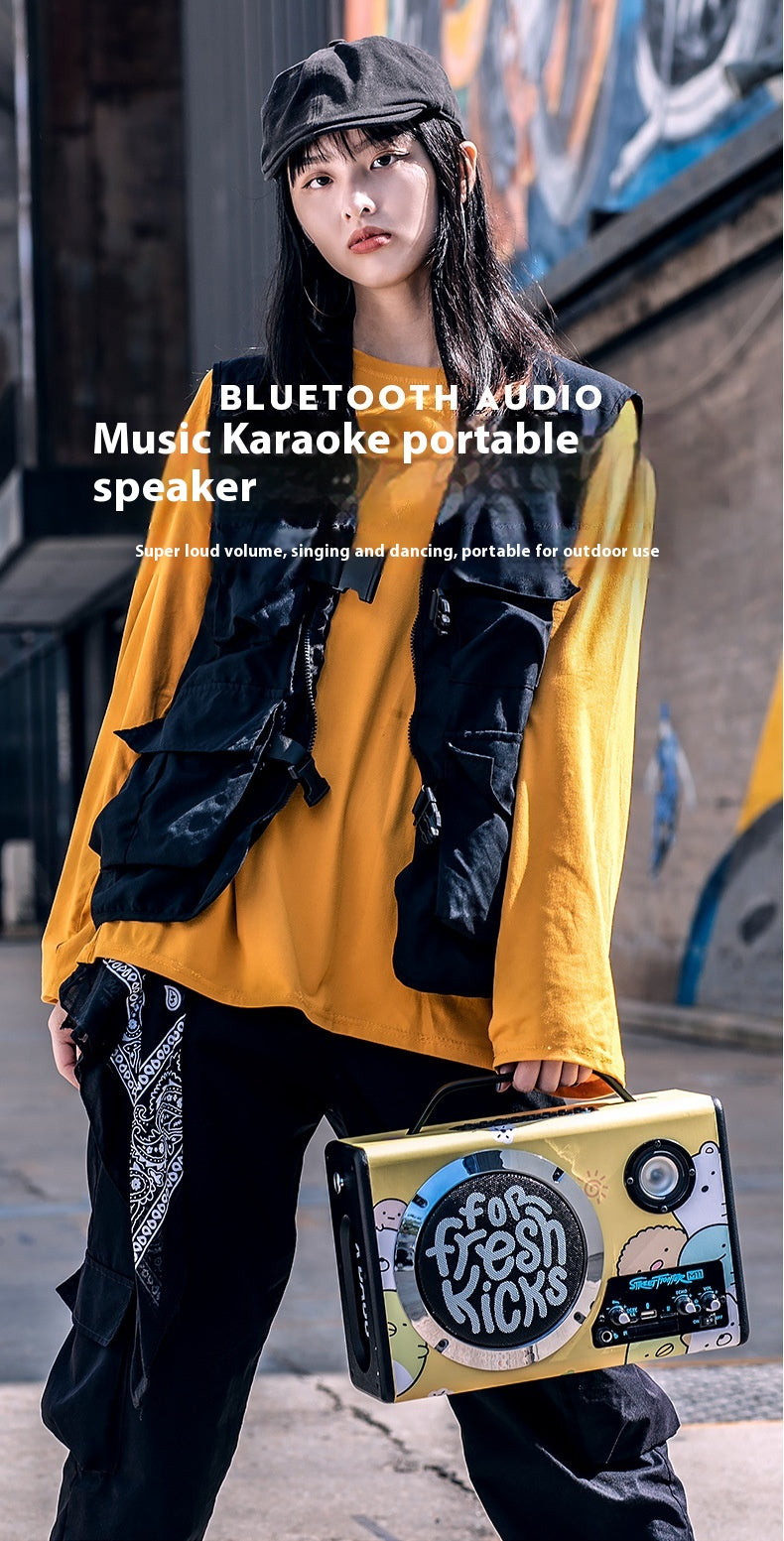 Hip-Hop Style Bluetooth Speaker Fashion Trend Music Companion Portable Hip-Hop Style Bluetooth Speaker Hip-Hop Style