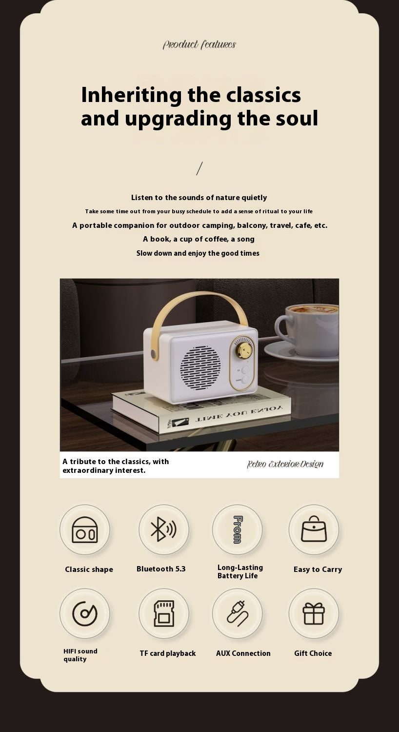 Bluetooth Speaker Desktop Subwoofer Large Volume Home Card Portable Outdoor Wireless High Sound Quality Audio Gift