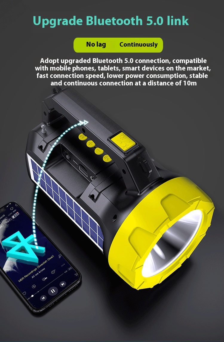 Outdoor Speaker Bluetooth Speaker Wireless Card Slot Solar Creative Multifunctional Flashlight Portable Speaker