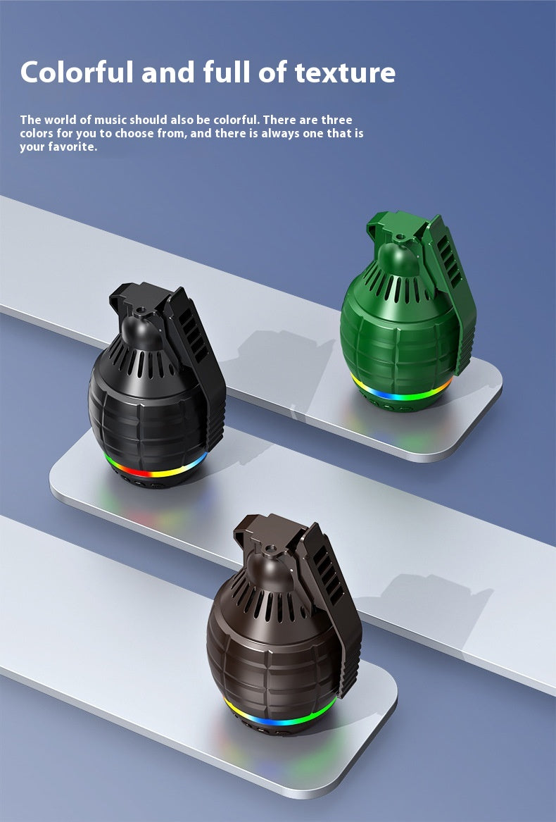 New Wireless Bluetooth Speaker Grenade Portable with FM Radio Bluetooth Speaker Outdoor Hiking Subwoofer