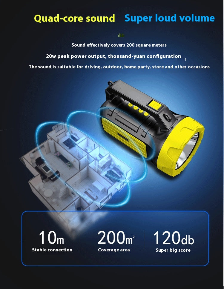 Outdoor Speaker Bluetooth Speaker Wireless Card Slot Solar Creative Multifunctional Flashlight Portable Speaker