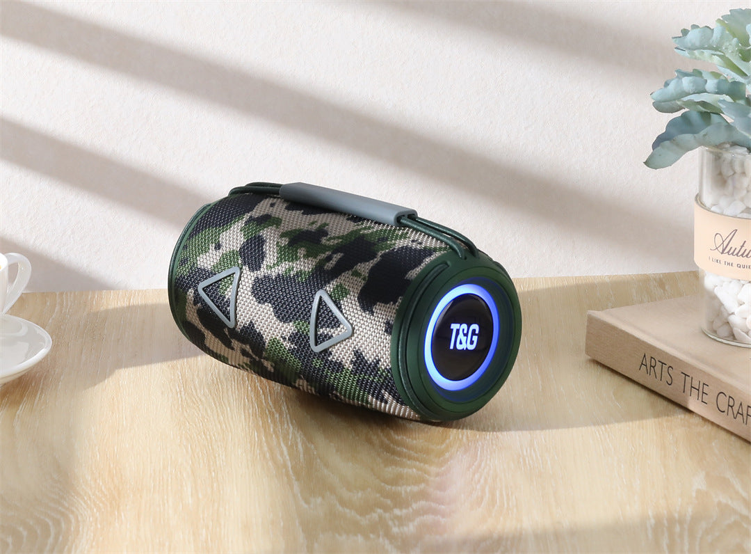 Cross-Border New Bluetooth Speaker TG657 Outdoor Portable Sports Cylindrical RGB Lighting Handheld Subwoofer Speaker