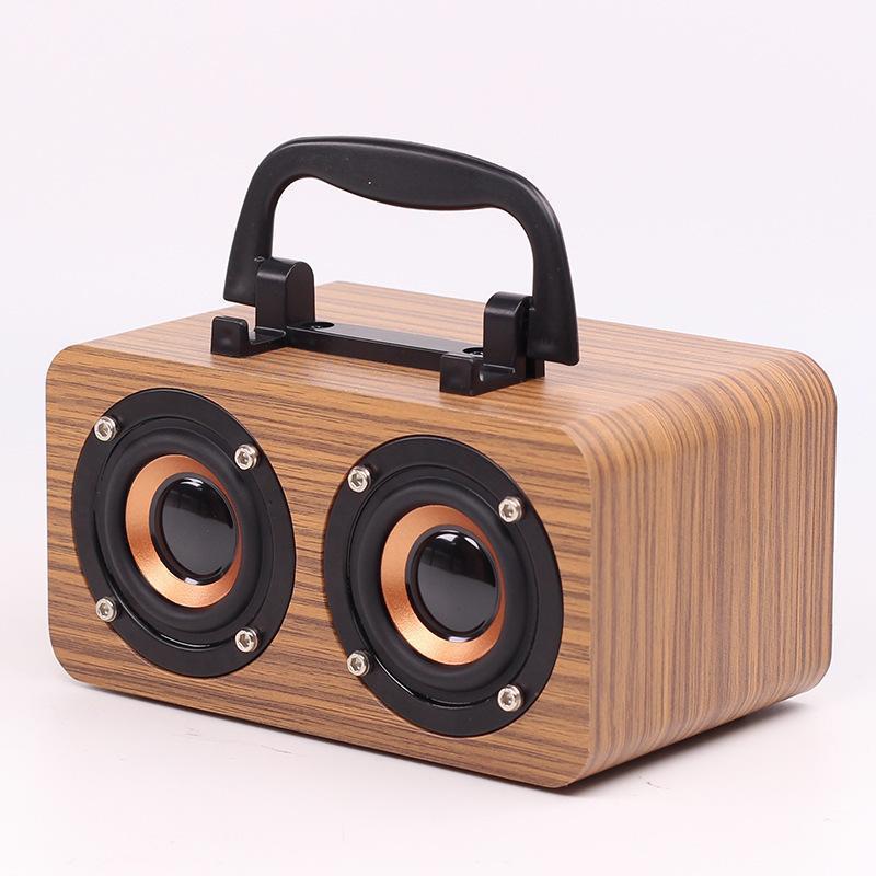 Factory Direct New Retro Wooden Bluetooth Speaker Mobile Phone Wireless Convenient Computer Speaker Mini Small Speaker