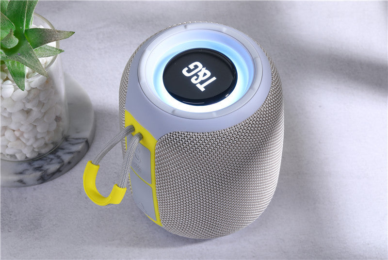 New TG655 Exquisite Cylindrical Triangle Button Heavy Bass Bluetooth Portable Speaker Colorful Lights Cool Fashion Speaker