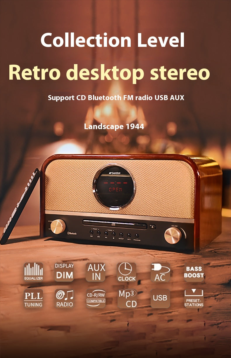 Shanshui MCB800 Wireless Bluetooth Speaker 3D Surround Home Portable Mini FM Radio Audiophile CD Player