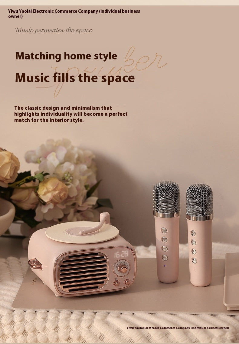 Microphone Practical Small Retro Little Prince Integrated Record Speaker Gift Birthday Microphone Song Audio Blue Free Shipping