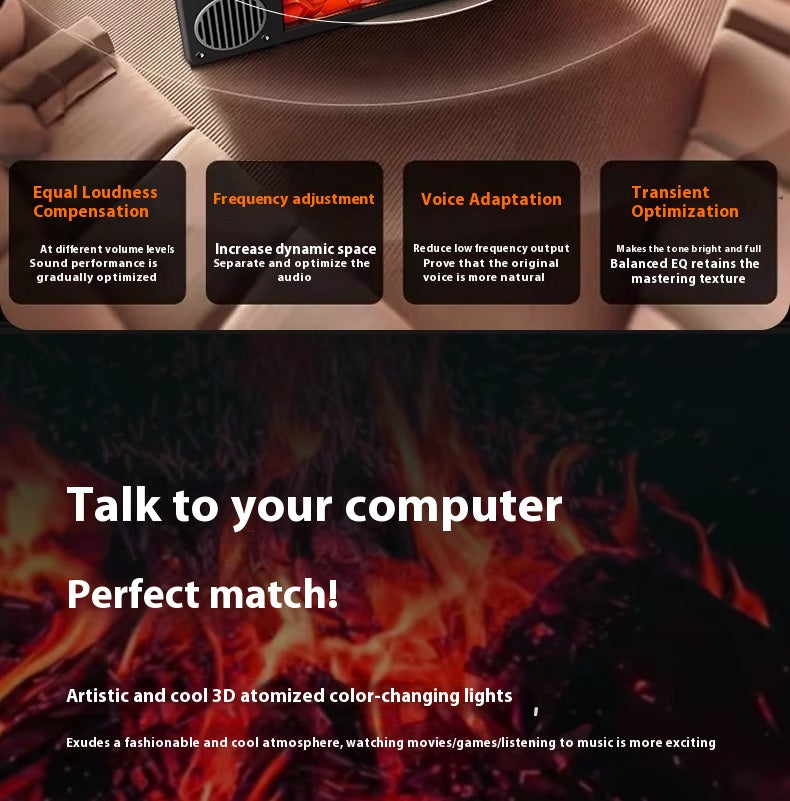 New Flame Fireplace Speaker Creative Small Home Speaker Panoramic Surround Smart Bluetooth Speaker