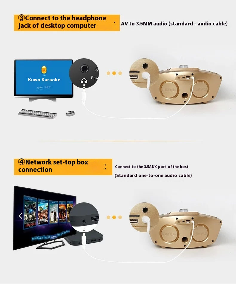 SD306S Bluetooth Speaker Owl Mobile Phone Singing Wireless Microphone Dual Speaker Microphone Speaker Manufacturer Supply