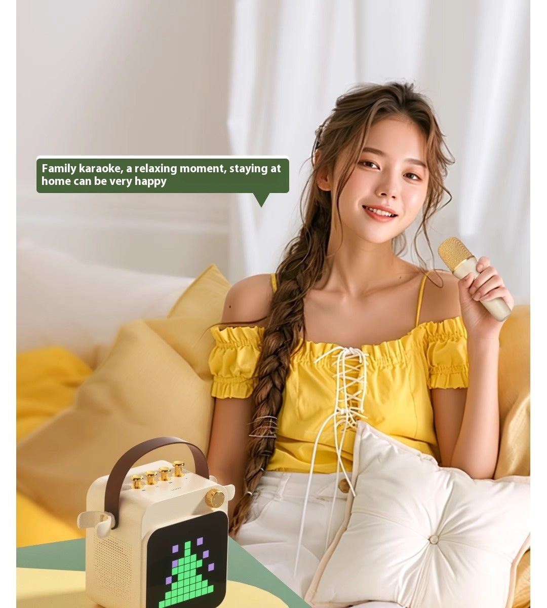Sony Ericsson SK15S Microphone Karaoke Speaker Home KTV Wireless Bluetooth Speaker Microphone Children's Day Gift